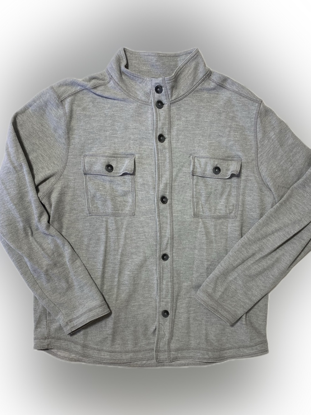 Tommy Bahama Light Gray Button-Up Shirt Jacket